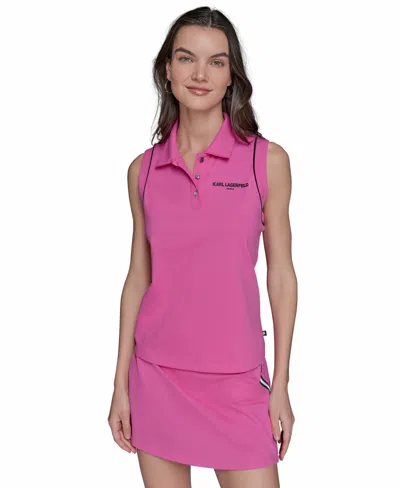 Karl Lagerfeld Women's Sleeveless Polo Shirt