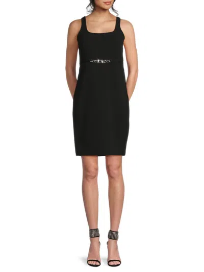 Karl Lagerfeld Women's Sleeveless Sheath Dress In Black
