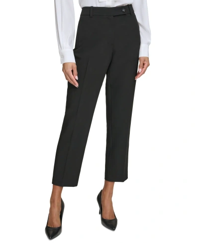 Karl Lagerfeld Womens Tuxedo Pants Ankle Ankle Pants In Black