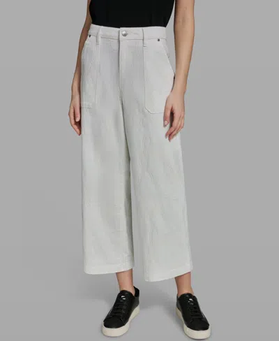 Karl Lagerfeld Women's Solid Ankle Pants In White