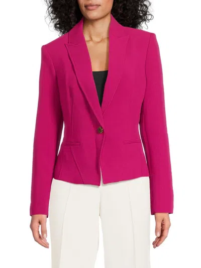 Karl Lagerfeld Women's Solid Peak Lapel Blazer In Pink