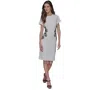 Karl Lagerfeld Scuba Crepe Soutache Dress