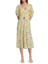 Karl Lagerfeld Women's Spring Floral Belted Midi-dress