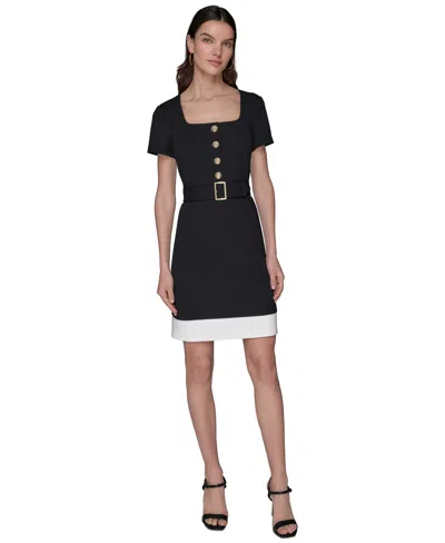Karl Lagerfeld Women's Square-neck A-line Dress