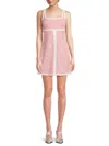 Karl Lagerfeld Women's Slub-knit Jacquard Dress In Pink