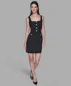 Karl Lagerfeld Women's Square Neck Sheath Dress In Black