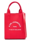 Karl Lagerfeld Women's Square Small Tote In 034 Racing Red