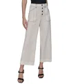Karl Lagerfeld Women's Stitch-trimmed Cropped Pants In White
