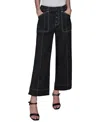 Karl Lagerfeld Women's Stitch-trimmed Cropped Pants In Black