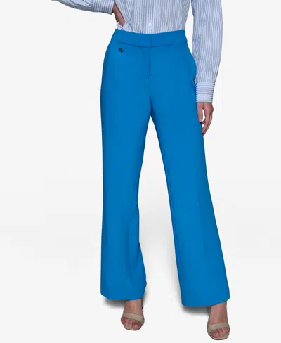 Karl Lagerfeld Women's Straight-leg Pants In French Blue