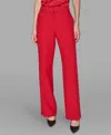 Karl Lagerfeld Women's Straight Leg Pants In Red