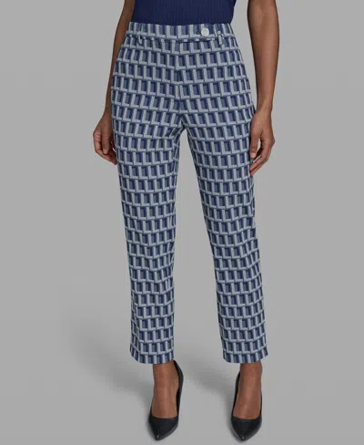 Karl Lagerfeld Women's Straight-leg Pants In Blue