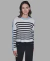 Karl Lagerfeld Women's Striped Crewneck Sweater In Multi