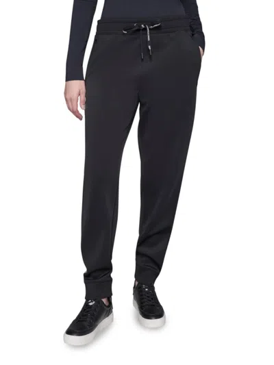 Karl Lagerfeld Women's Striped Drawstring Sweatpants In Black