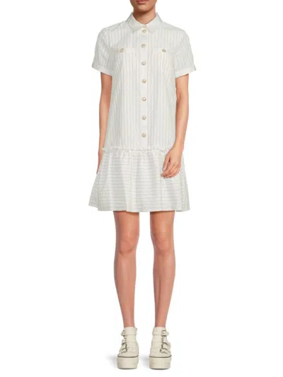 Karl Lagerfeld Women's Striped Shirtdress