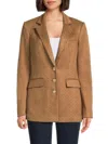 Karl Lagerfeld Women's Studded Faux-suede Blazer In Brown