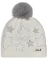 Karl Lagerfeld Women's Studded Star Detail Beanie In Gray