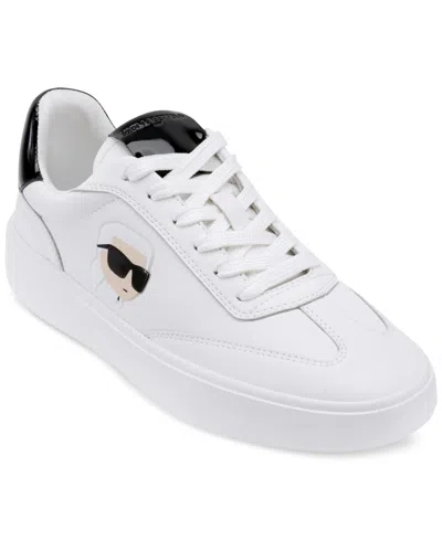 Karl Lagerfeld Women's Sumava Lace-up Sneakers In Bright White,black