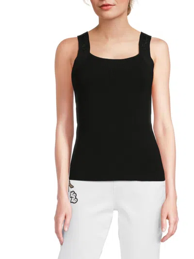 Karl Lagerfeld Women's Sweater Tank Top In Black
