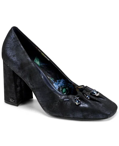 Karl Lagerfeld Women's Sylvaine Slip-on High Pumps In Blue