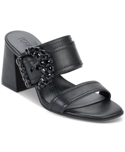 Karl Lagerfeld Women's Sylvie Slip-on Buckled Sandals In Black