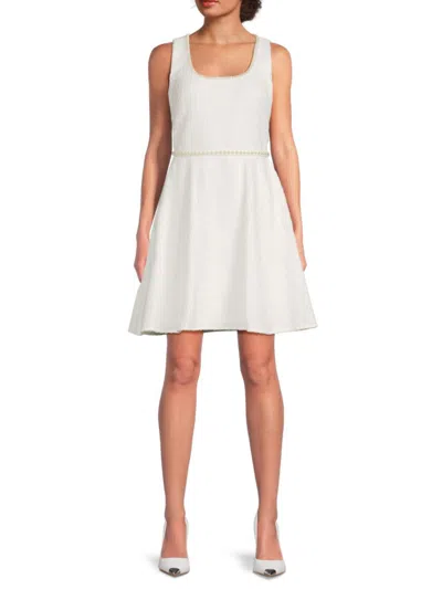 Karl Lagerfeld Women's Textured Shift Dress With Belt