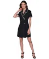 Karl Lagerfeld Scuba Crepe Dress In Black