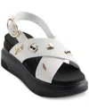 Karl Lagerfeld Tilda Platform Wedge Sandal In Bright White