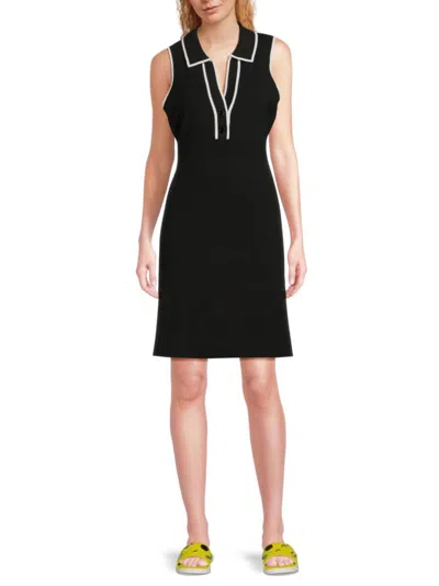 Karl Lagerfeld Women's Tipped Minidress In Black