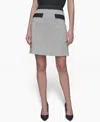 Karl Lagerfeld Women's Tweed A-line Mini Skirt In Black Multi
