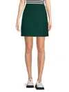 Karl Lagerfeld Women's Tweed Mini Apron Skirt In Green