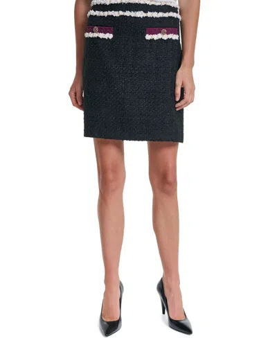 Karl Lagerfeld Women's Tweed Mini Pencil Skirt In Multi