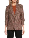 Karl Lagerfeld Women's Tweed Single-breasted Blazer In Multi