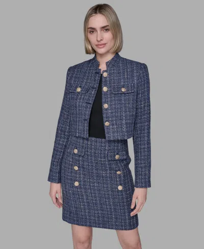 Karl Lagerfeld Women's V-neck Midi Dress In Blue