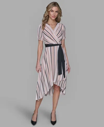 Karl Lagerfeld Women's V-neck Midi Dress In Multi