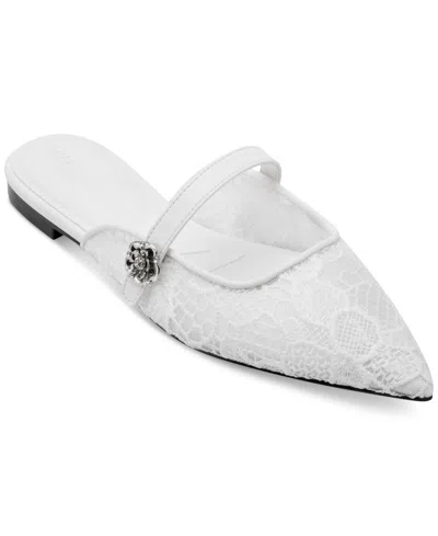 Karl Lagerfeld Women's Vadyn Pointed-toe Flats In Bright White