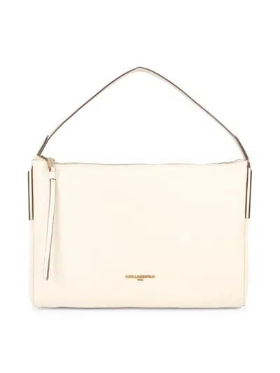 Karl Lagerfeld Women's Valerie Leather Hobo Bag In Brown