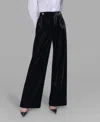 Karl Lagerfeld Women's October Fashion Wide-leg Velvet Pants In Black