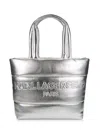 Karl Lagerfeld Women's Voyage Metallic Tote Bag In Silver