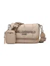 Karl Lagerfeld Women's Voyage Quilted Nylon Messenger Bag In Brown