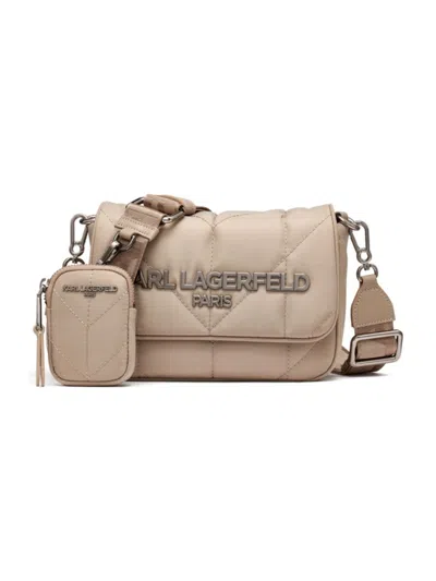 Karl Lagerfeld Women's Voyage Quilted Nylon Messenger Bag In Brown