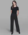 Karl Lagerfeld Women's Wide Leg Pants In Black