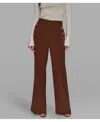 Karl Lagerfeld Women's Wide Leg Pants In Brown