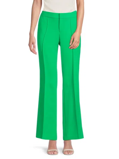 Karl Lagerfeld Women's Wide Leg Pintuck Trousers In Green