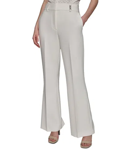 Karl Lagerfeld Women's Wide-leg Trousers In Soft White