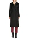 Karl Lagerfeld Women's Wool Blend Double Breasted Coat In Black