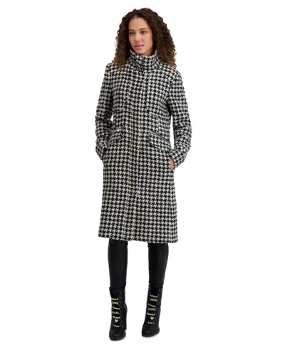 Karl Lagerfeld Women's Zip-front Boucle Coat, Created For Macy's In Multi
