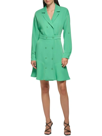 Karl Lagerfeld Womens Career Business Wear To Work Dress In Green