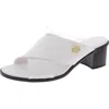 Karl Lagerfeld Paris Henryk Criscross Slide Sandal In White