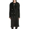 Karl Lagerfeld Womens Double-breasted Wool Overcoat